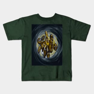 12 faces  Flying in space Kids T-Shirt